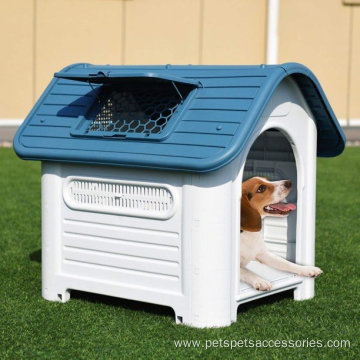 Waterproof Plastic Dog Cat Kennel House Outdoor Pet